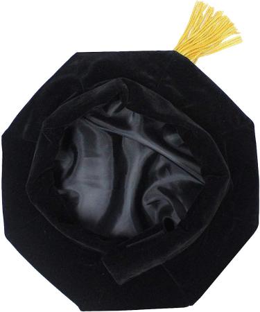Tnghui Deluxe Doctoral Graduation Tam with Gold Bullion Tassel - Black-8s - Buy Online on GoSupps.com