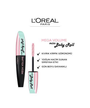 L'Or al Paris Mega Volume Miss Baby Roll Mascara - Breathtaking Black Volume 9.1g - International Shipping Available - Buy Online on GoSupps.com