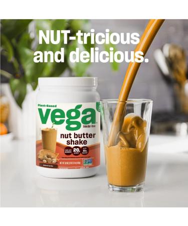 Vega Nut Butter Shake Peanut Butter (13 Servings) Vegan Protein Powder 20g Protein Real Food Ingredients No Added Sugar 511g - Buy Online on GoSupps.com