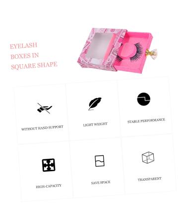 Housoutil 6-Pcs Multicolor Eyelash Curler & Organizer with Diamond Design | Pink Eyelash Storage Box for Eyelash Packaging | International Shipping Available - Buy Online on GoSupps.com