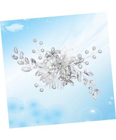 Housoutil Hair Accessories Wedding Flower Hair Comb Bride Headpieces for Wedding Crystal Headpiece Clip Wedding Hair Comb Insert Comb Tiara Elegant Headdress Hairpin Grace Women's - Buy Online on GoSupps.com