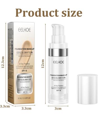 2 Bottles Color Changing Liquid Foundation 30ml Waterproof Foundation for Nude Makeup Moisturizing Sun Protection and Long Lasting Suitable for All Skin Colors - Buy Online on GoSupps.com