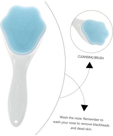 MERRYHAPY Silicone Face Brush Face for Women Skin Brush for Blackheads Face Cleaner Handle Face Scrubbers Soft Handle Face Brush Handheld Face Removing Deep Face Brush Face Wash 15.3x5.2cm Blue - Buy Online on GoSupps.com