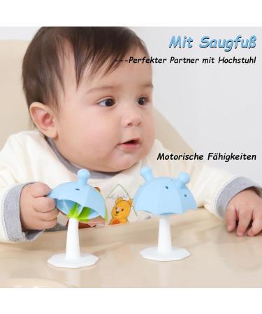 Buy BPA Free Multi-Colored Umbrella Bite Ring for Babies - Suction Foot Teething Toy for Boys & Girls - Buy Online on GoSupps.com