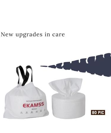 Soft Fragrance-Free Cotton Cleansing Towels - 80 Pack | Gentle for Sensitive Skin - Ideal Raw Material for All Skin Types - Buy Online on GoSupps.com