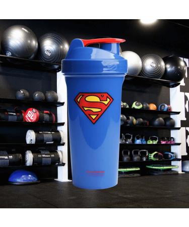 SmartShake Lite Justice League Superman Protein Shaker Bottle 800ml - BPA Free Leak Proof Gym Bottle for Protein Shakes - Perfect Superman Gifts & DC Comics Merchandise - Buy Online on GoSupps.com