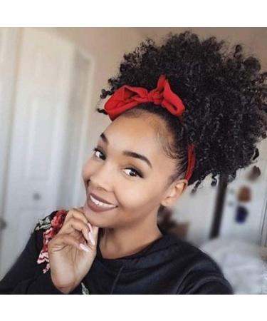 Faderr Afro-Puff Wig - Short Curly Synthetic Hair Extension for Updos (1#) | Shop Internationally - Buy Online on GoSupps.com