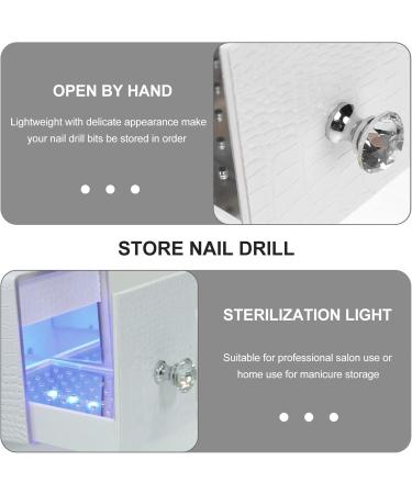 Beaupretty Nail Drill Bit Organizer 1pc Bits Bit Nail Files Manicure Drill Organizer Holder Pedicure Home Cleaner Female Salon Cuticle Polisher Display Electric Blue for Nail Bit Holder 10.5x9cm White - Buy Online on GoSupps.com