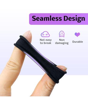 Buy Sularpek 20-Pack Black Hair Ties - 8mm Strong Stretch Cotton Rubber Bands for Girls & Women Perfect Ponytail Holders - Buy Online on GoSupps.com