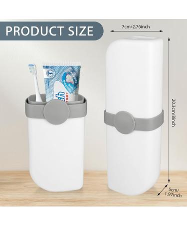 Comnico Portable Travel Toothbrush Holder - Anti-Dust Organizer with Cover for Camping Business School & Bathroom - White - Buy Online on GoSupps.com