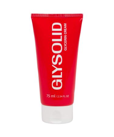 Glysolid Glycerin Skin Cream - Thick  Smooth  and Silky - Trusted Formula for Hands  Feet and Body 2.54 fl oz (75ml Tube)