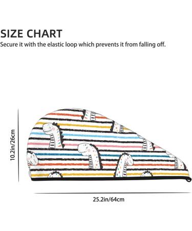 Cartoon Dinosaurs Microfiber Hair Towel - Soft Super Absorbent & Quick Dry Wrap for Long Curly & Thick Hair | Coral Velvet - Buy Online on GoSupps.com