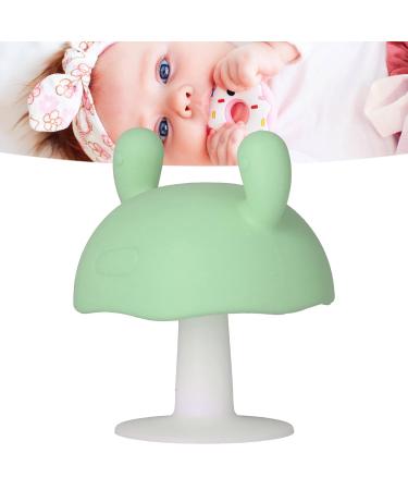 Silicone Teether Mushroom Shaped for Infants 4+ Months - Pink/Green - Buy Online on GoSupps.com