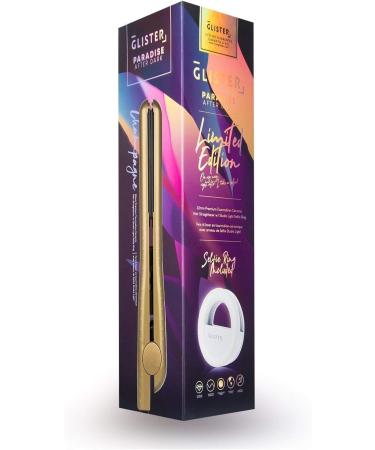 Buy Glister Limited Edition 1.25" Paradise After Dark Flat Iron - Bonus Selfie Ring - Champagne | International Shipping Available - Buy Online on GoSupps.com