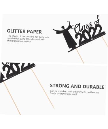 MAGICLULU 13pcs Graduation Season Cake Insert Cardstock Topper Graduate Dessert Toppers Graduation Baking Topper 2022 Cupcake Topper Congrats Desserts Inserts Toothpick Glitter Paper Food - Buy Online on GoSupps.com