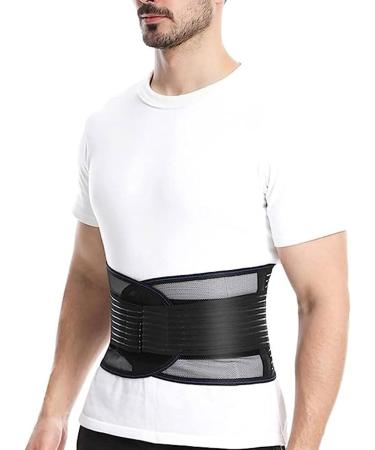 Back Support Belt for Men & Women | Breathable Lumbar Support | Pain Relief for Sciatica & Scoliosis | XXL Size with 4 Cartilage Strips - Buy Online on GoSupps.com