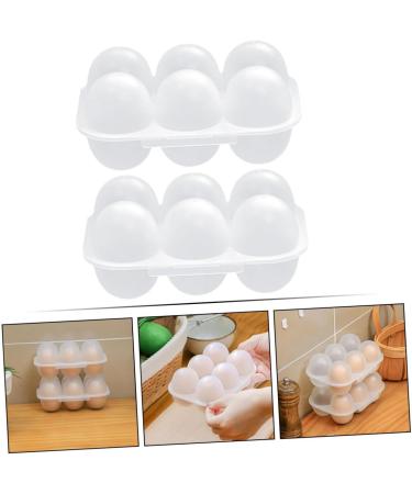 Zerodeko 2pcs Egg Storage Box Plastic Trays Eggs Fridge Egg Holder Egg Holder Dispenser Flat Shoes Organizer - Buy Online on GoSupps.com