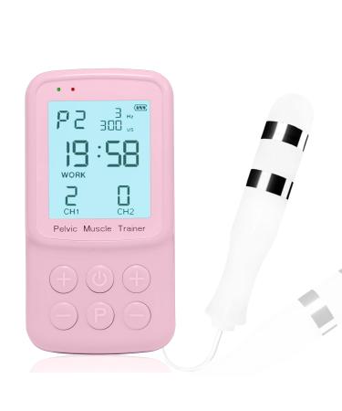Exerciser Incontinence Device Pelvic Floor Exerciser Strengthening Pelvic Support Enhancing Bladder Control Auto Kegel Technology.Automatic Muscle Toner for Women & Men(Pink)