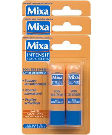 Mixa Intensive Dry Skin - Anti-Dryness Lip Care 2 x 4.7 ml