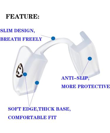 Powerlifting Mouthguard | Sports Mouthguard for Strength Training & Weightlifting (1 Pack Clear) - Enhance Performance & Protect Your Smile - Buy Online on GoSupps.com