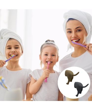 Funny Toothpaste Topper Set - 2 PCs Dog Butt Themed Self-Closing Caps for Easy Toothpaste Dispensing - Buy Online on GoSupps.com