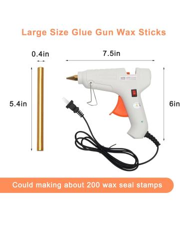 Luxiv 12P Sealing Wax Sticks Set with Glue Gun - 10MM Fire Manuscript Gold Wax Seal Stamp for Wedding Invitations and Decorative Sealing - Buy Online on GoSupps.com
