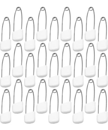 iplusmile 500 Pcs Plastic Safety Pin with Locking Diaper Head - White Steel Pins for Baby Clothing and Diapers - Buy Online on GoSupps.com
