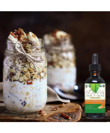 CraveStevia Organic Liquid Stevia Drops - Maple Brown Sugar Flavor - 30ml Bottle | Natural Sweetener from Stevia Rebaudiana Herb - Gluten Free - Buy Online on GoSupps.com