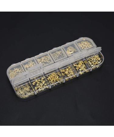 Stylish Nail Ornaments DIY Alloy Decorations for Fashionable Manicure Look 12 Grids for Different Needs Made of Quality Alloy Material Suitable for Household and Nail Salon Use - Buy Online on GoSupps.com