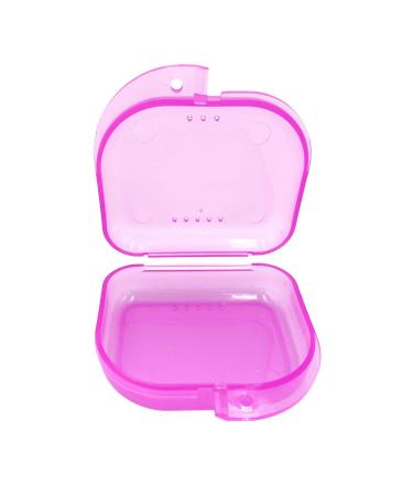 Orthodontic Retainer Case with Vent Holes - Transparent Purple