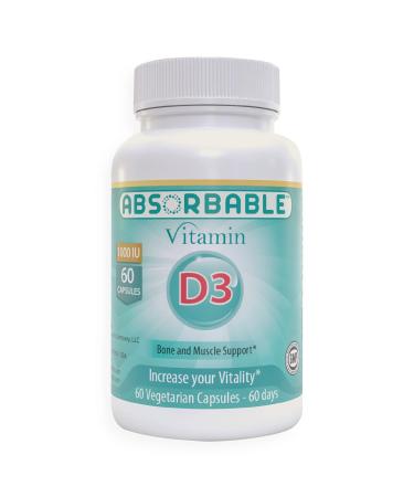 ABSORBABLE Vitamin D3 1000 IU  Proudly Brought to You by Nutritional Research Co. LLC - Bone & Muscle Support - Immune Support - Mood Booster