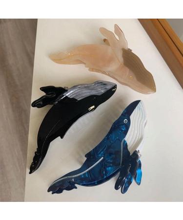 1pcs 3colors Blue Whale Hair Claw Acetate Hair Clips For Women Popular Hair Catches Hair Creature Clip Claw Animal Cute Clip - Buy Online on GoSupps.com