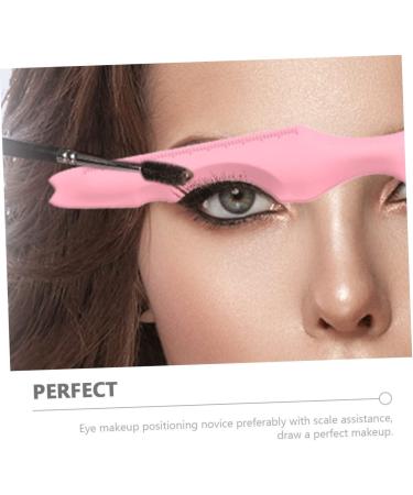 Ipetboom 2pcs Silicone Beauty Ruler Eyeliner Pencil Eyebrow Template Eyeshadow Stencils Aid With Wings Cream 15X4.15CM Pink-1 - Buy Online on GoSupps.com