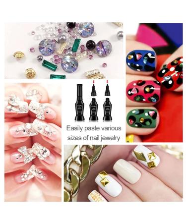 2PCS Nail Glue Pen Resin Polishing Agent Kit with Tweezers - DIY Gel Nail Polish Adhesive for Jewelry and Nail Art - Buy Online on GoSupps.com