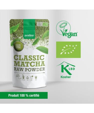 Purasana Poudre de Matcha Bio - 75g Matcha du Japon 100% Biologique Superaliment Vegan pour Th s Smoothies & Latt s Certifi Bio - Buy Online on GoSupps.com