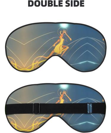 Buy SSIMOO Double-Sided Eye Mask - Jumping Musical Notes Print | Soft Light Blocking Sleep Mask for Better Sleep Quality - International Shipping Available - Buy Online on GoSupps.com