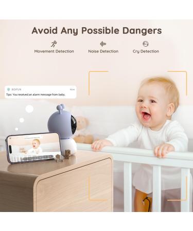 BOIFUN 1080P Wifi Video Baby Monitor Camera with App Control, Motion Detection, Night Vision - Smart Baby Monitor for Android/iOS Smartphone - Buy Online on GoSupps.com