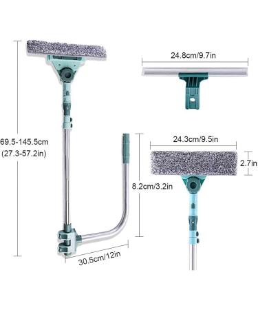 ZQTHL High-Rise Window Cleaning Tool with U-Shaped Telescopic Rod Extendable Squeegee Window Cleaner Equipment - Indoor Outdoor - Buy Online on GoSupps.com