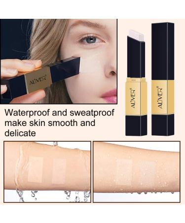 Color Changing Foundation Stick and Concealer with Brush - Full Coverage for Dark Circles, Pores, Acne Marks, and Fine Lines - Waterproof and Sweatproof - Perfect for Creating Nude Makeup - Buy Online on GoSupps.com