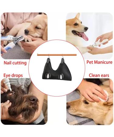 Qrity Cat & Dog Care Pocket Hammock with S Hook - Nail Cutting Set for Dogs & Cats - Black XS - Buy Online on GoSupps.com