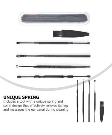 COLLBATH Ear Wax Remover Set Spiral Ear Cleaning Tool 5pcs Portable Double-Headed Earwax Scoop Kit for Safe and Practical - Buy Online on GoSupps.com