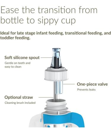 Kiinde Twist Pouch Sippy Top Attachments with Straws - 3-Pack Set for Baby and Toddler - Buy Online on GoSupps.com
