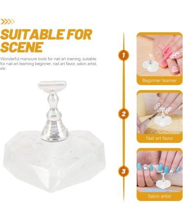 Ipetboom Nail Art Stand 1 Set Nail Tip Practice Display Fake Nail Holder Nail Stand for Painting Nails False Nails Nail Art Display Stand Nails Supply Magnet Training Rack Japanese-style 3.8x3.6cm As Shown - Buy Online on GoSupps.com