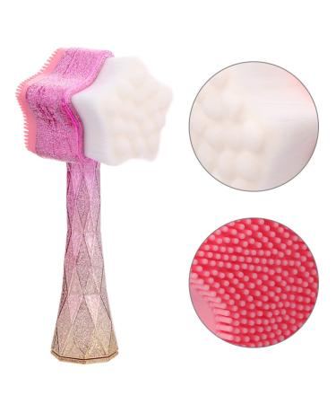 Minkissy Star Shape Facial Skin Scrubber Brush - Double-Sided Exfoliating and Pore Cleansing Brush for Sensitive Skin - Portable Face Massager and Skin Exfoliator - Buy Online on GoSupps.com