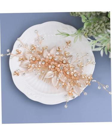 Bride Wedding Hair Comb Bridal Hair Accessories for Women Flower Rhinestone Headpiece Bridal Pearl Hair Accessories for Girls Headband - Buy Online on GoSupps.com