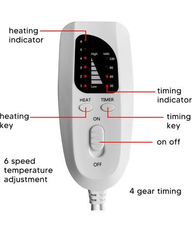 BUACHOIS Heated Shoulder-Neck Pillow | Electric Heating Mat | 58x42 cm | Soft Weighted | 6-Stage Temperature Settings | International Shipping - Buy Online on GoSupps.com