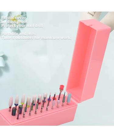 HURRISE Nail Bits Displayer Organizer Nail Drill Bits Holder 30 Holes Drill Bit Holder For Nails Display Organizer Dustproof Cover Mini Nail Bits Holder with Storage Box - Buy Online on GoSupps.com