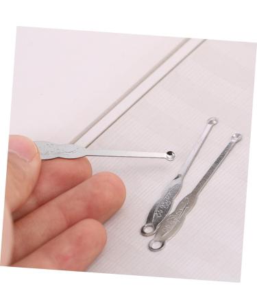 100pcs Stainless Steel Ear Spoons - Silver Ear Cleaner & Wax Curette - Buy Online on GoSupps.com