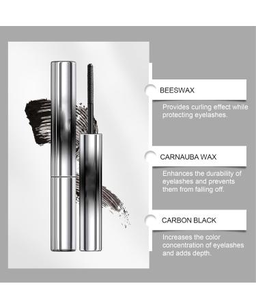 Stain Resistant Mascara | 4D Natural Product Eyelash Mascara - Waterproof Eyelash Lift Mascara - For Sensitive Eyes Dates Party Wedding Concert Stage Performance Swimming - Buy Online on GoSupps.com