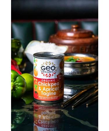 Geo Organics Chickpea and Apricot Tagine | Ready Meal in 3 Minites | 100% plant-based | Low Fat | Suitable For Everyone | 400 Grams (400 Grams - Pack of 6) 400g (Pack of 6) - Buy Online on GoSupps.com